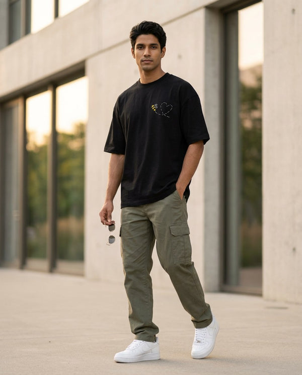 Bee Mine Embroidered Oversized Tee