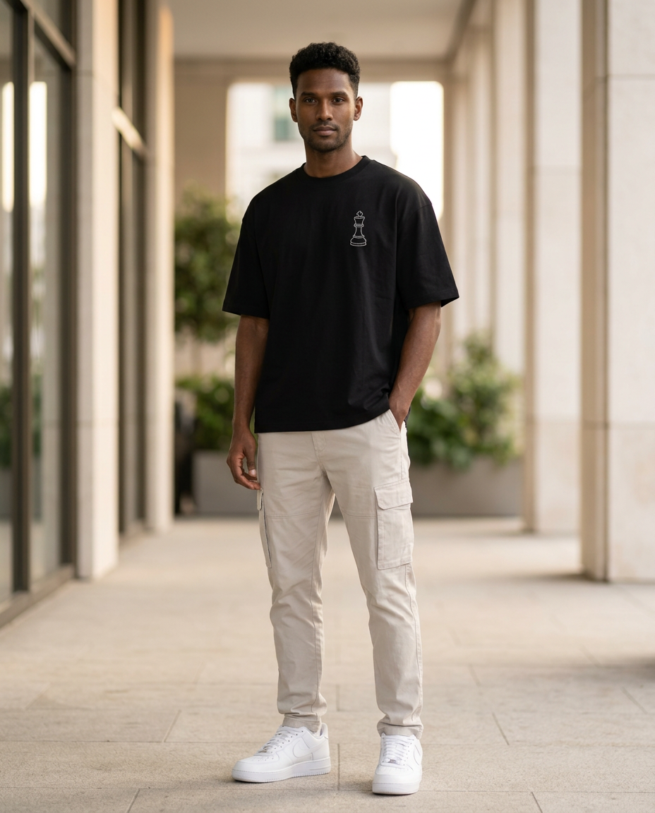 King's Gambit Embroidered Oversized Tee