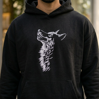 Lone Howl Embroidered Hoodie