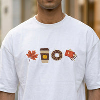 Pumpkin Spice Season Embroidered Oversized Tee