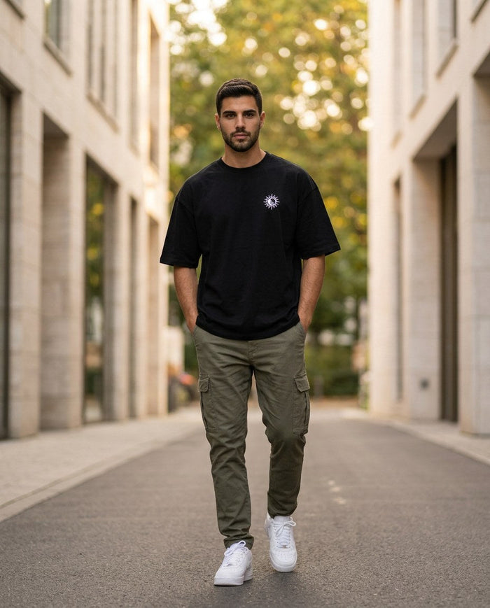 Solstice Embroidered Oversized Tee
