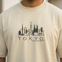 Tokyo Lines Embroidered Oversized Tee