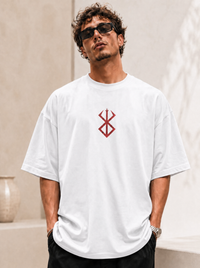 Crimson Web Crest Oversized Tee
