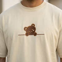 Bear With Me Embroidered Oversized Tee
