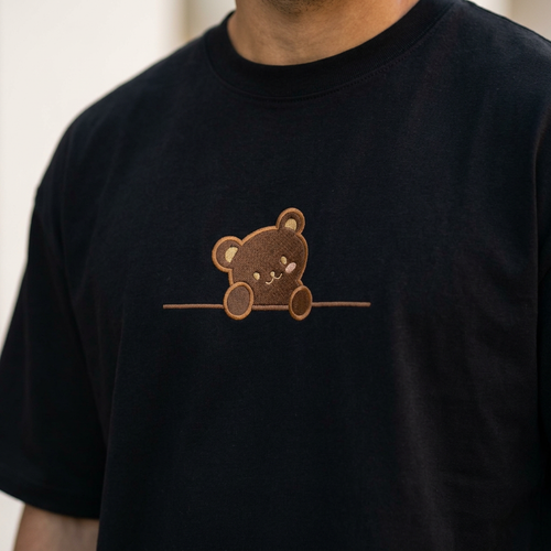 Bear With Me Embroidered Oversized Tee