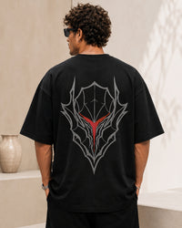 Crimson Web Crest Oversized Tee