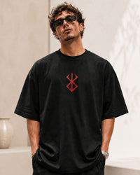 Crimson Web Crest Oversized Tee