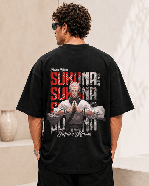 Curse King oversized tee back print