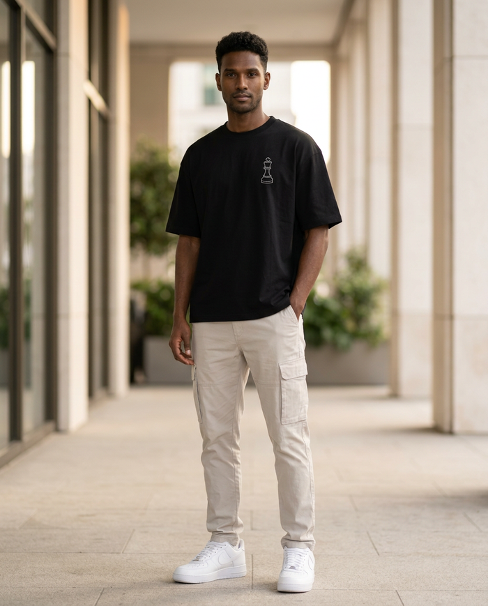 King's Gambit Embroidered Oversized Tee