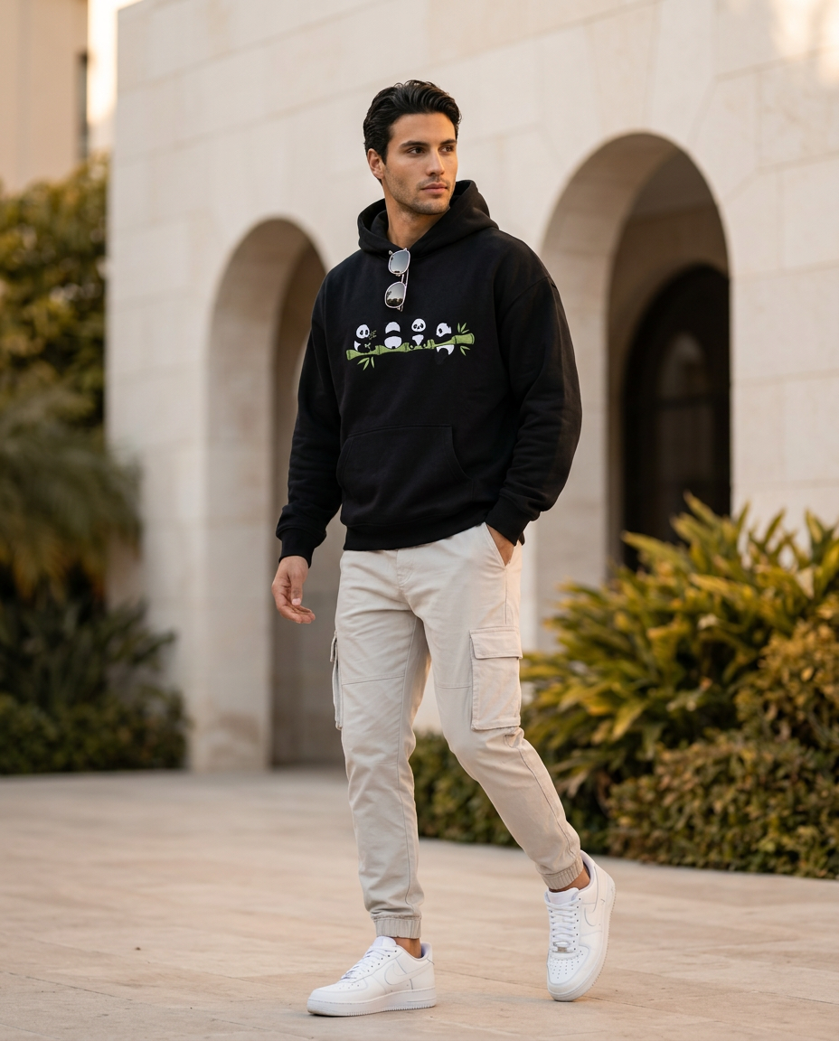 Panda Gang Embroidered Hoodie