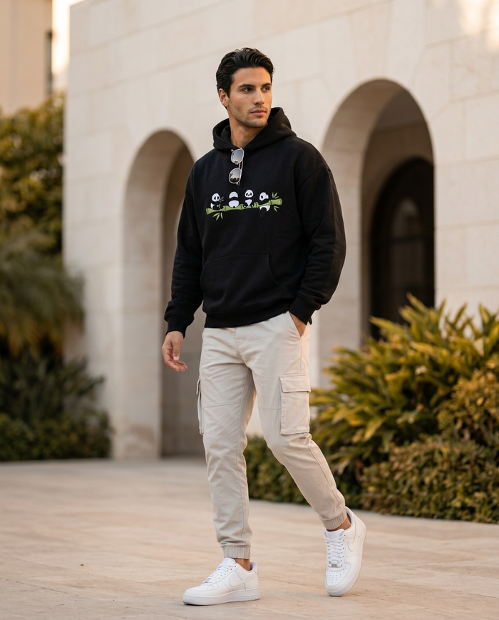 Panda Gang Embroidered Hoodie