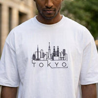 Tokyo Lines Embroidered Oversized Tee