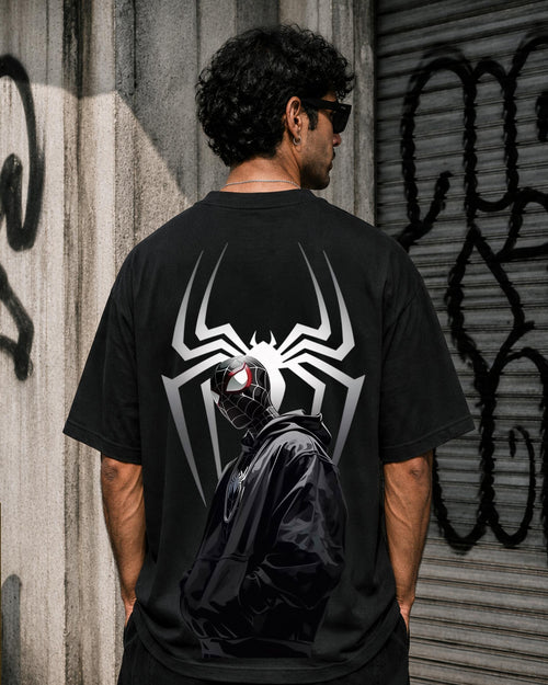 ARACHNID Oversized Tee back black