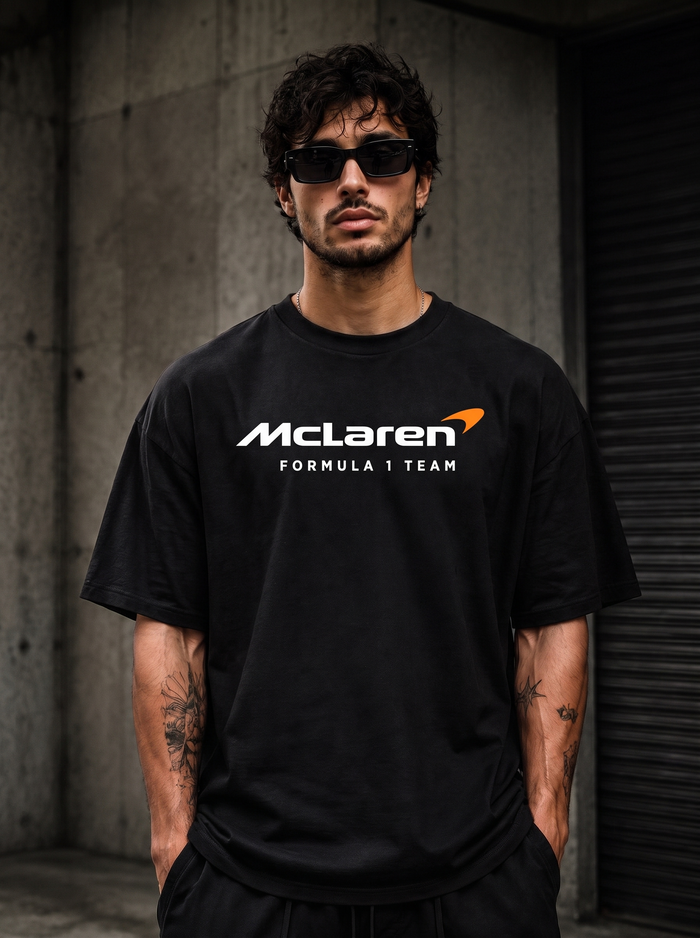 Orange Racer Oversized Tee