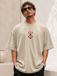 Crimson Web Crest Oversized Tee