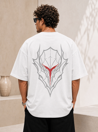 Crimson Web Crest Oversized Tee