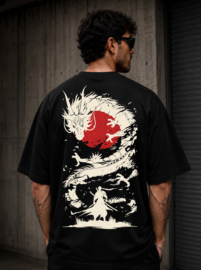 Dragon Samurai Oversized Tee