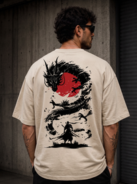 Dragon Samurai Oversized Tee