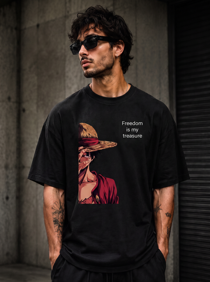 Freedom Luffy Oversized Tee
