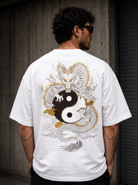 Dragon Yin Yang Oversized Tee