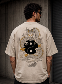 Dragon Yin Yang Oversized Tee