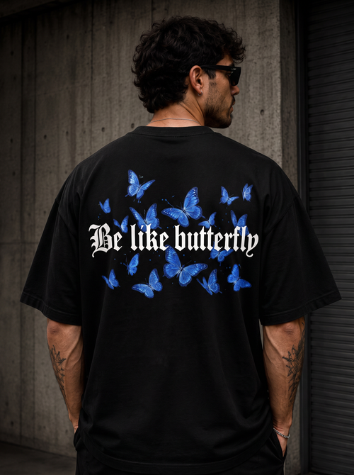 Be Like Butterfly back black